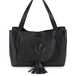 Mario Valentino spa brand Black Leather Tote